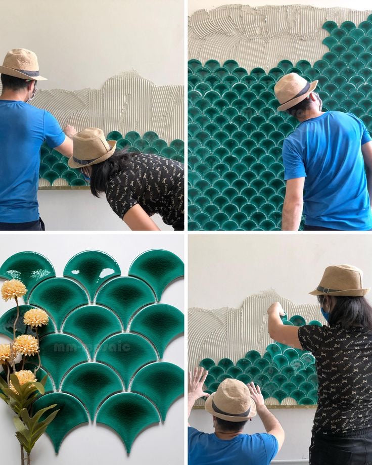 Mosaico Peacock Verde