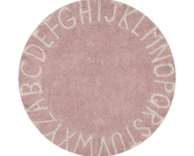 Alfombra Lavable Redonda Abc Vintage Nude-Nat