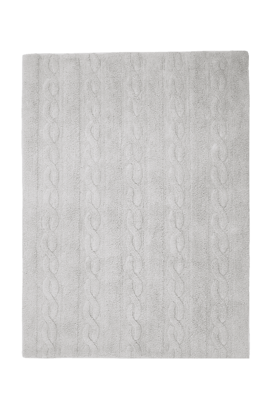 Washable Rug Braids Pearl Gray S