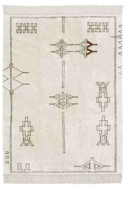 Washable Berber Rhombs Rug