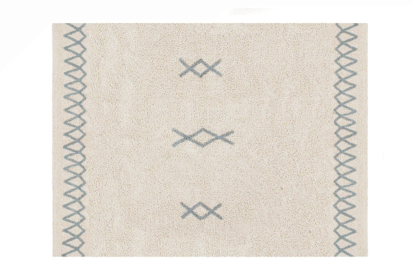 Atlas Natural Washable Rug - Vintage Blue L